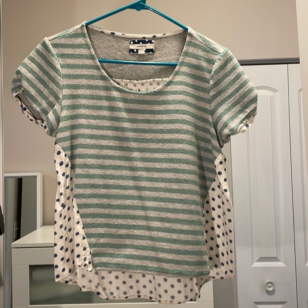 Top, Medium, stripes and polka dots
